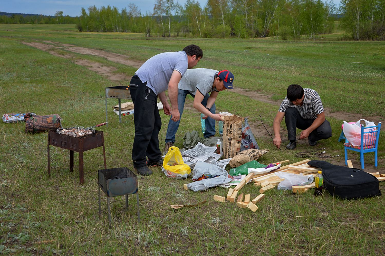 Как здорова пожарить на природе шашлычки