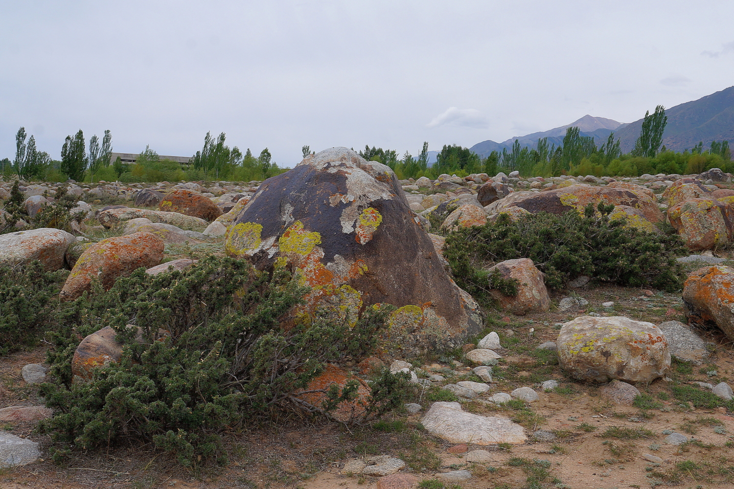 Храм под открытым небом в урочище Чолпон-Аты