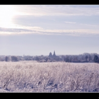 Зимние деревенские поля...