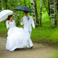 Свадьба и капли дождя