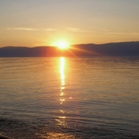 Закат  на острове  Ольхон