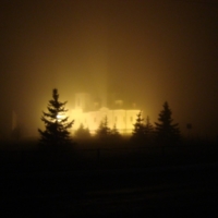 ночь,церковь,дождь и туман...