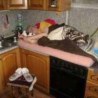 Плита+рабочий стол=кровать