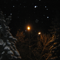 Ночь, улица и снег