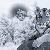 дочечкка зимой в год тигра!