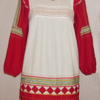 Русский бело-красный узор