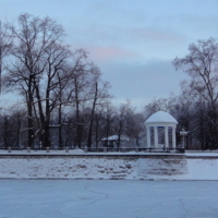 Панорама зимней набережно