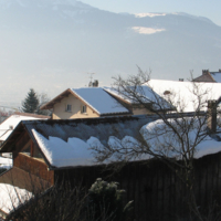 Зимнее утро в Альпах