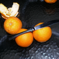 Oranges and a knife