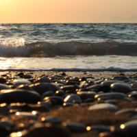 Закат на Эгейском море.