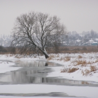 зима у реки