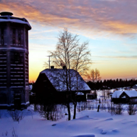 Багровый холод небосклона.