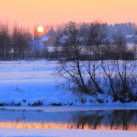 Морозный вечер.