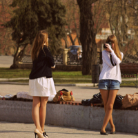 Фотография "крестиком".