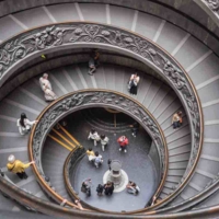 Лестница в Ватикане.