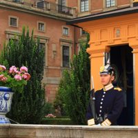 На охране Королевского дворца.