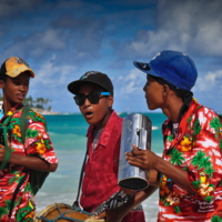 Пляжные музыканты.