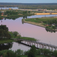 Мостик в городской парк