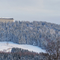 В вечерних лучах.