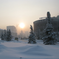 Зимний день в Сибири