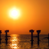 Закат на море