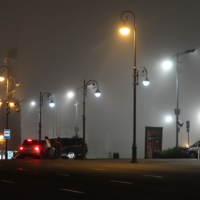 Площадь. Ночь. Туман.