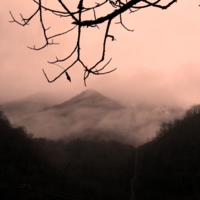 Гора в тумане