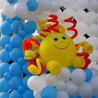 Солнышко на воздушном облаке.