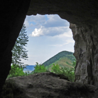 Жигули . Вид из пещеры.