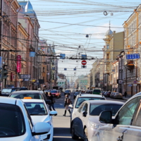 Улочка современного города.