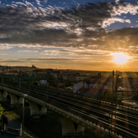 Прага в лучах заката