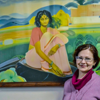 На выставке...