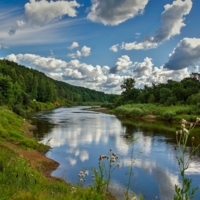 Облака купаются...