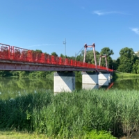 Пешеходный мост через Серебрянку