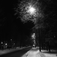 Ночь улица фонарь