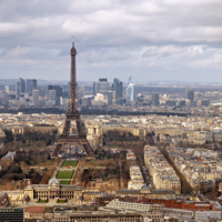 Париж с башни Мрнпарнас