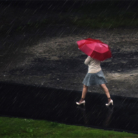 "Дефиле" под дождем