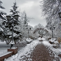 Зима в городском парке