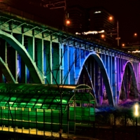 Ночь. Астраханский мост.