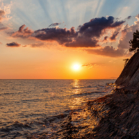 Закат на Черном море