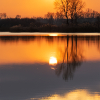 Поздняя осень. Закат.