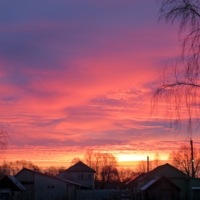 Сиреневый рассвет.