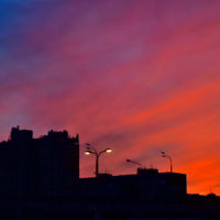 Багровый закат