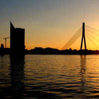 Летний закат в Риге.