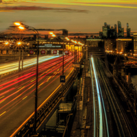 Вечерний поезд.