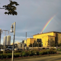 Радуга на проспекте Мира. Москва.