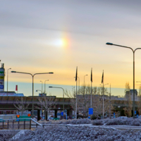 Зимняя радуга или явление гало