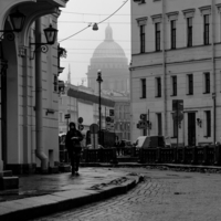 Исаакиевский собор в тумане