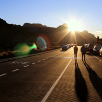 На закате...