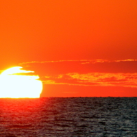 На закате...